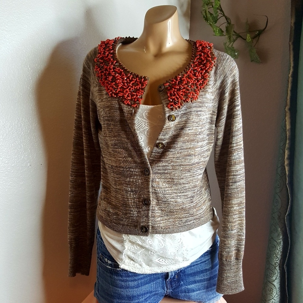 Anthropologie-Moth embellished cardigan size M